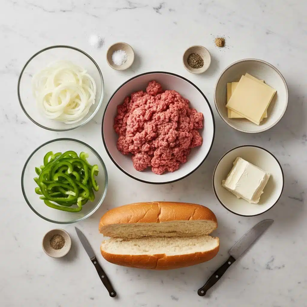 Ground Beef Philly Cheesesteaks