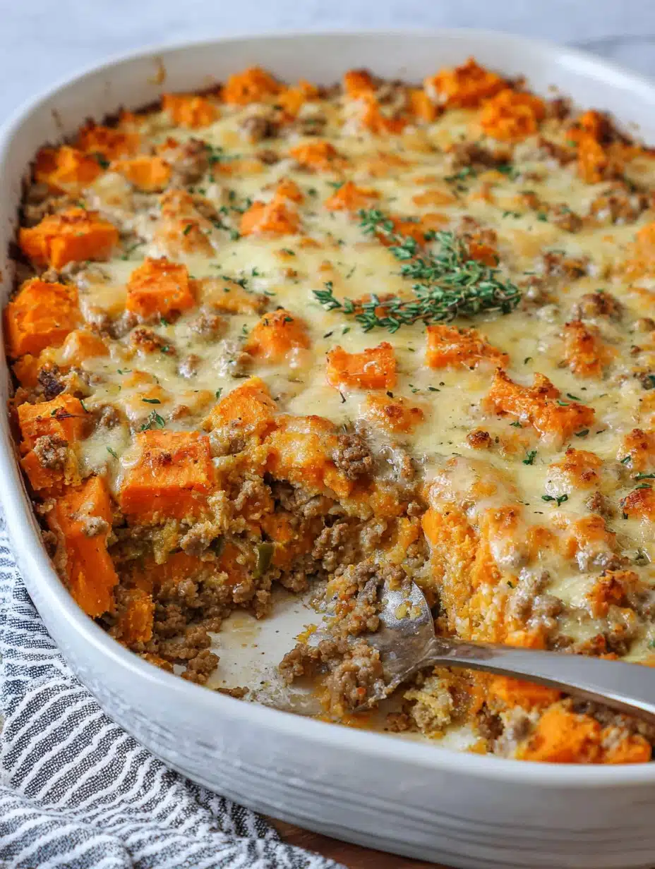Ground Turkey And Sweet Potato Casserole