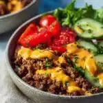 High-Protein Cheeseburger Bowls Recipe – Low-Carb & Tasty