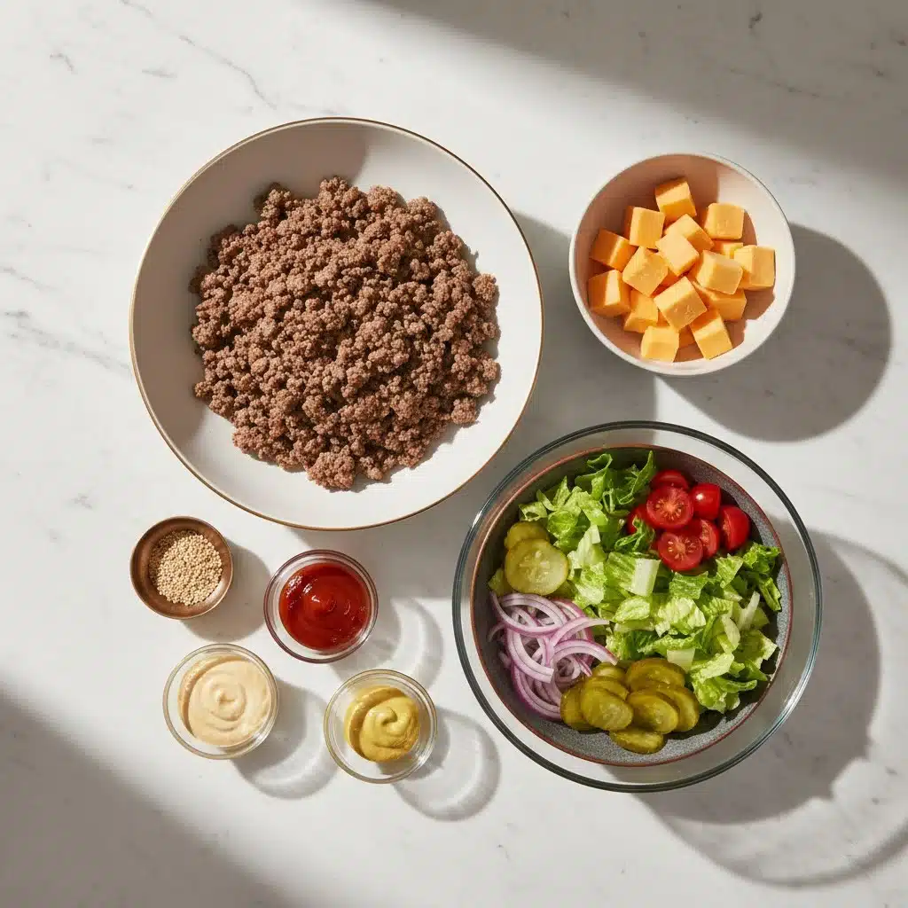 High-Protein Cheeseburger Bowls Recipe