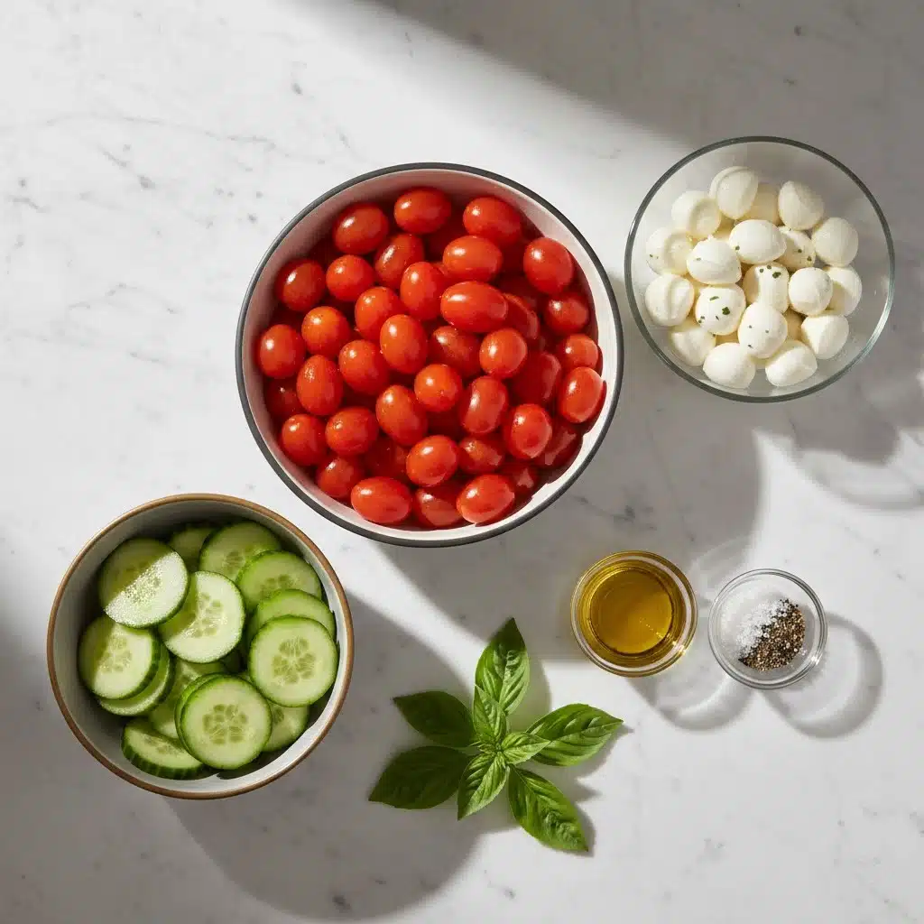 Juicy Cucumber Caprese Salad