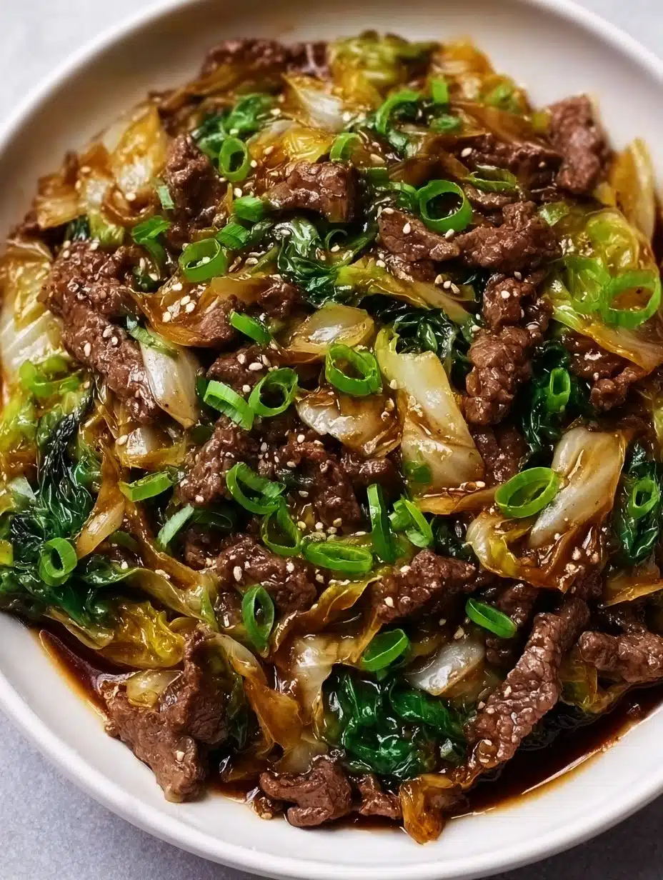 Low-Carb Beef and Cabbage Stir-Fry