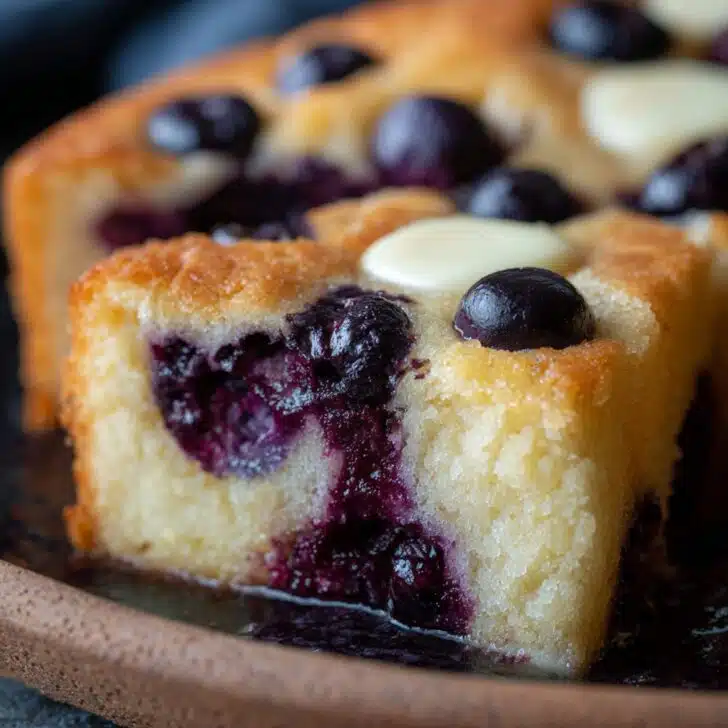 Low Carb (Keto-Friendly) Blueberry Butter Cake