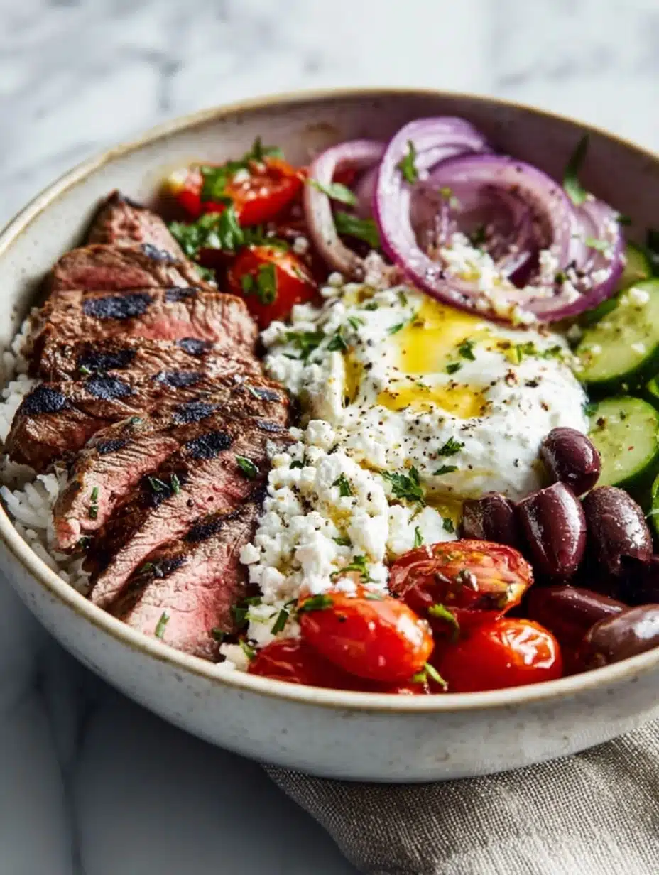 Mediterranean Steak Bowl Recipe