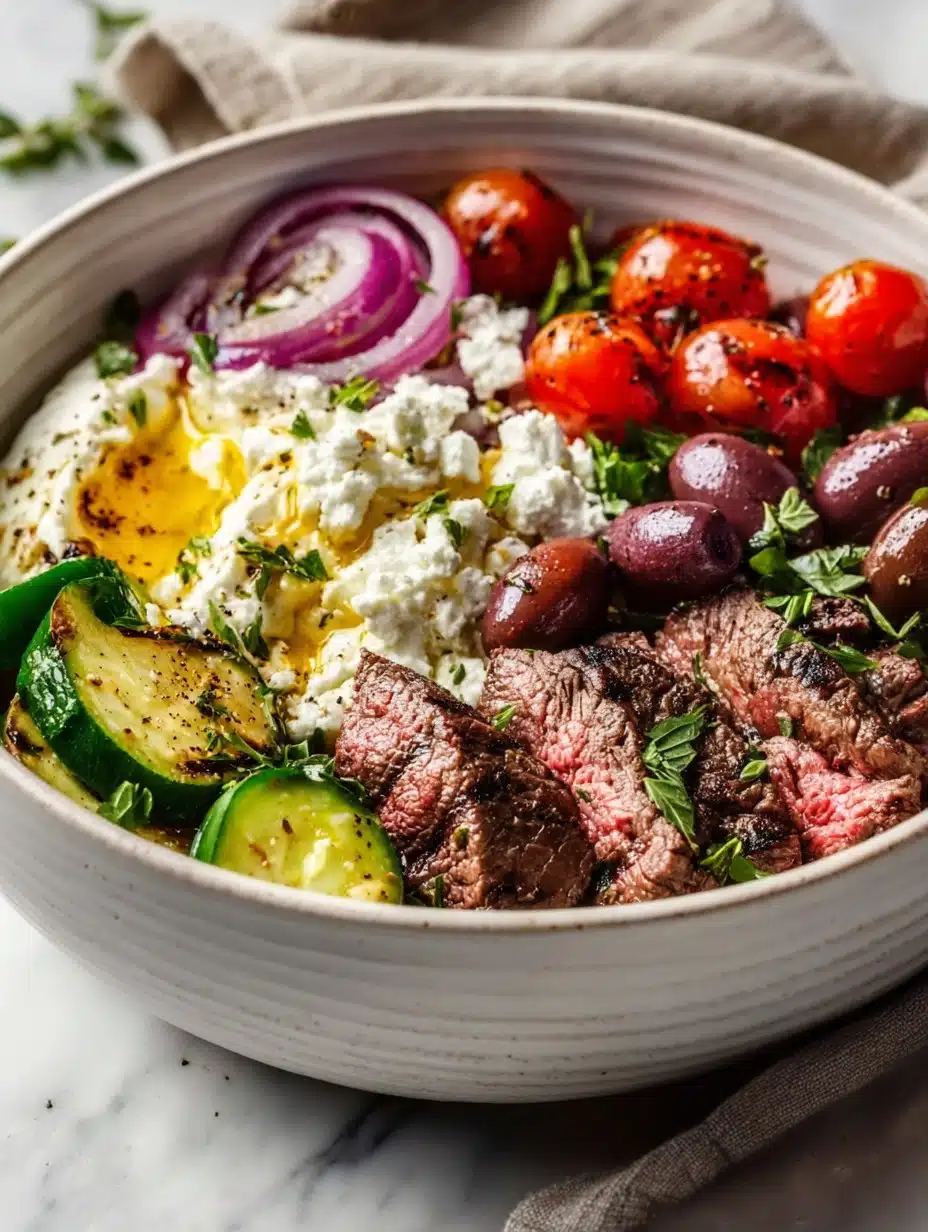 Mediterranean Steak Bowl Recipe