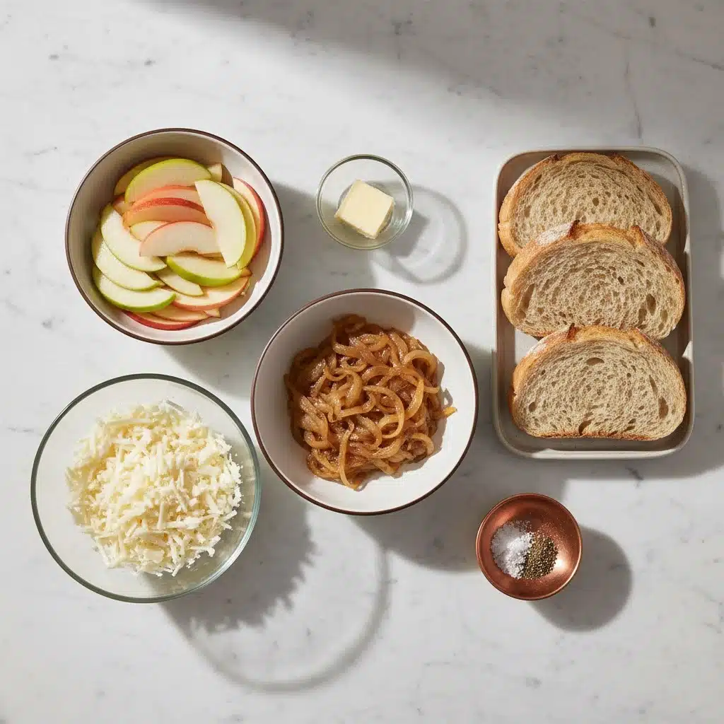 Pear & Apple Grilled Cheese With Caramelized Onions