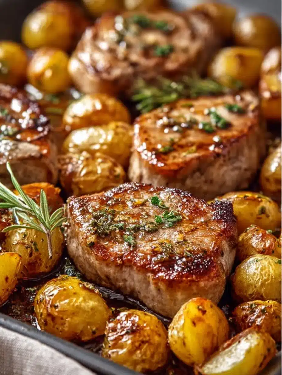 Sheet Pan Pork Chops and Potatoes