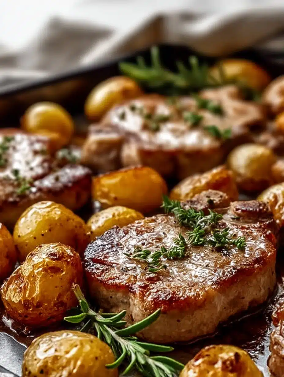 Sheet Pan Pork Chops and Potatoes
