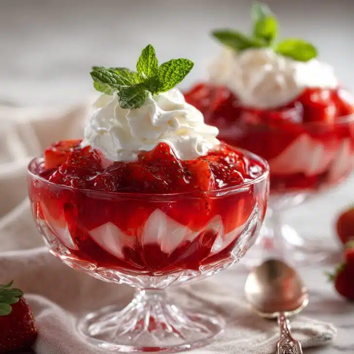 Strawberry Gelatin Salad with Whipped Cream: My Go-To Treat