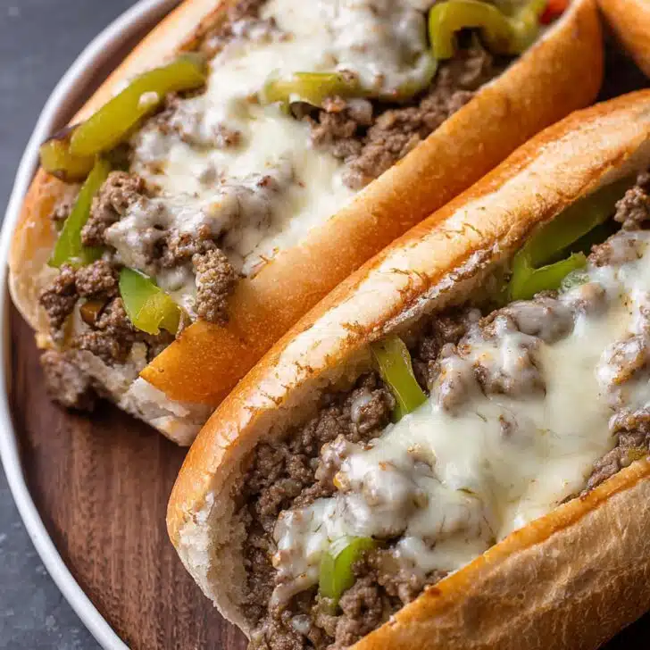 30-Minute Ground Beef Philly Cheesesteaks