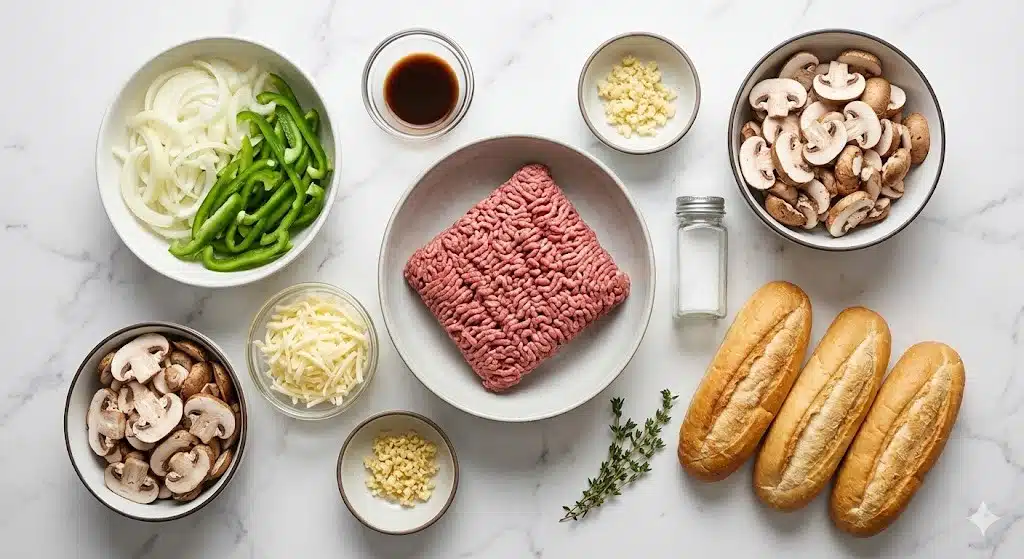 30-Minute Ground Beef Philly Cheesesteaks