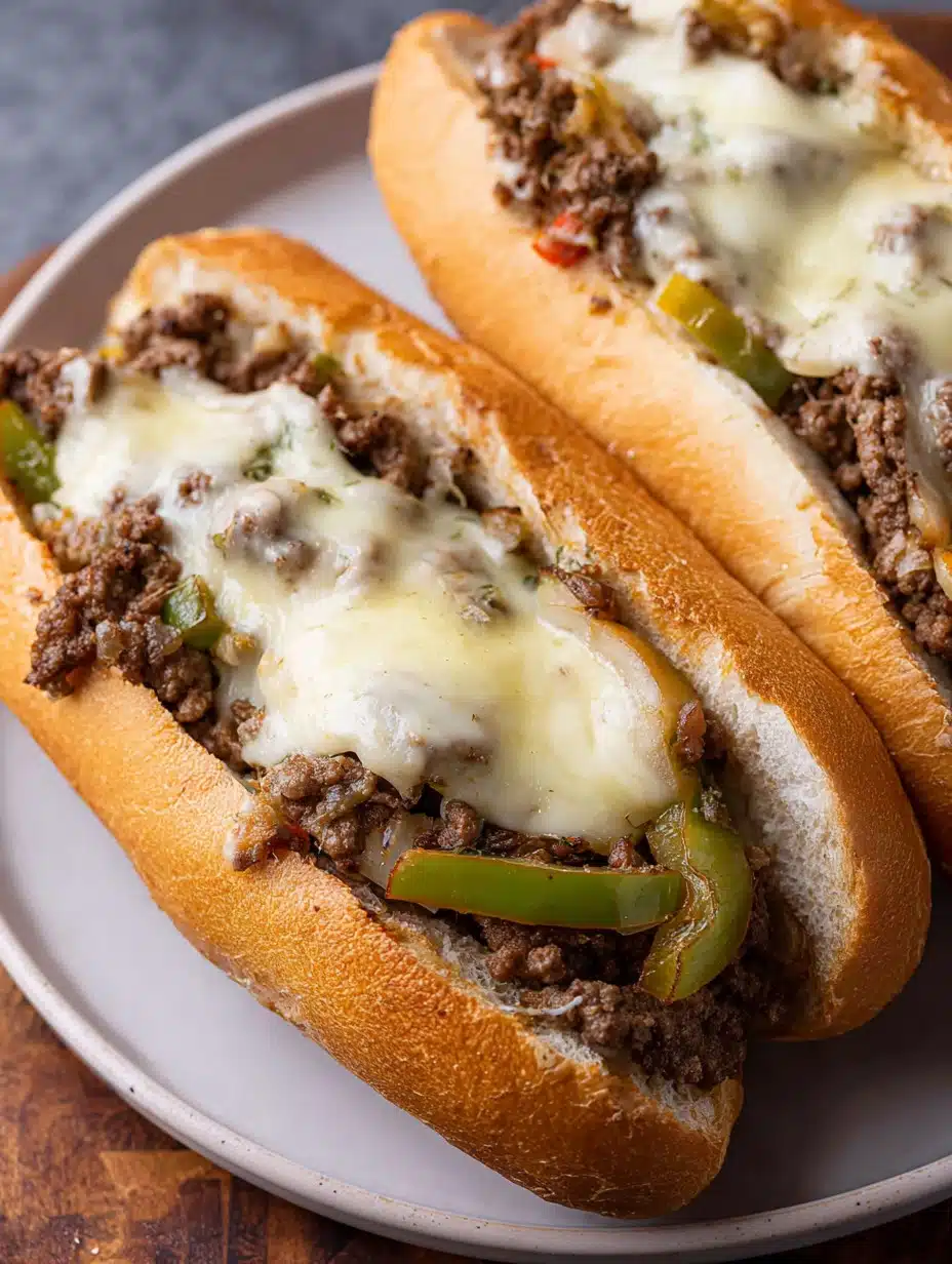 30-Minute Ground Beef Philly Cheesesteaks