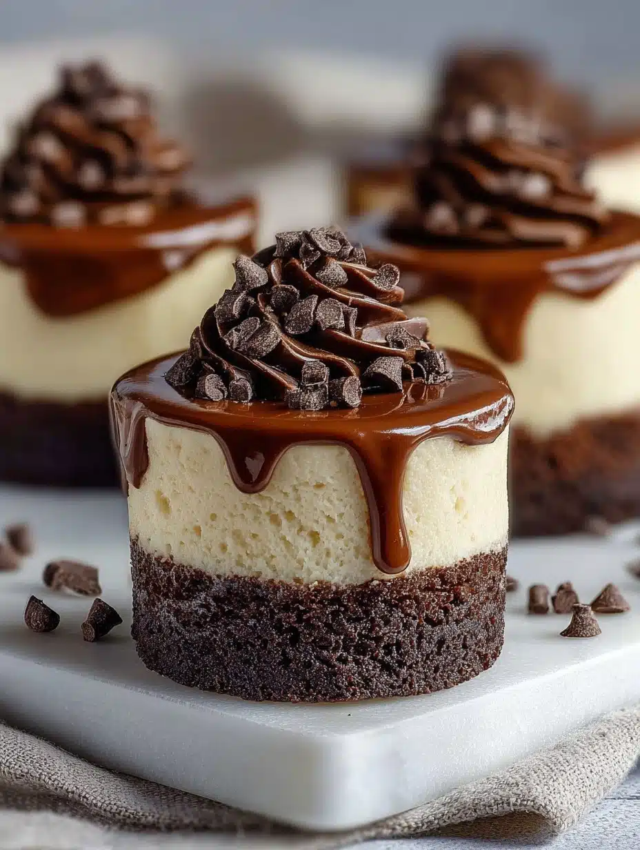 Brownie Bottom Mini Cheesecakes Recipe