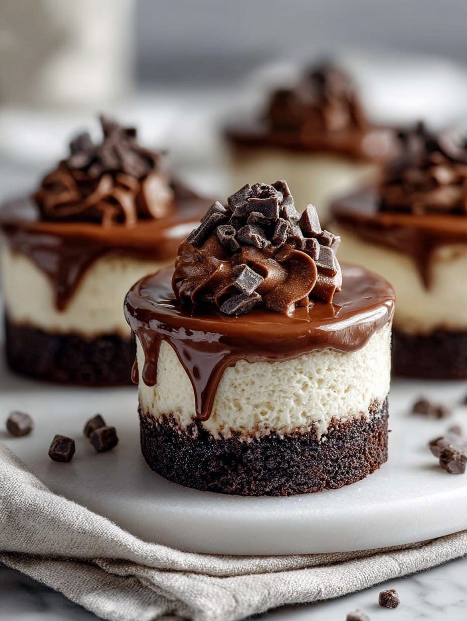 Brownie Bottom Mini Cheesecakes Recipe