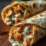 Cheesy Garlic Chicken Wraps Recipe