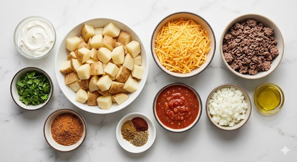 Cheesy Taco Potatoes