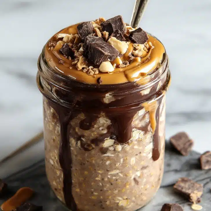 Chocolate Peanut Butter Overnight Oats