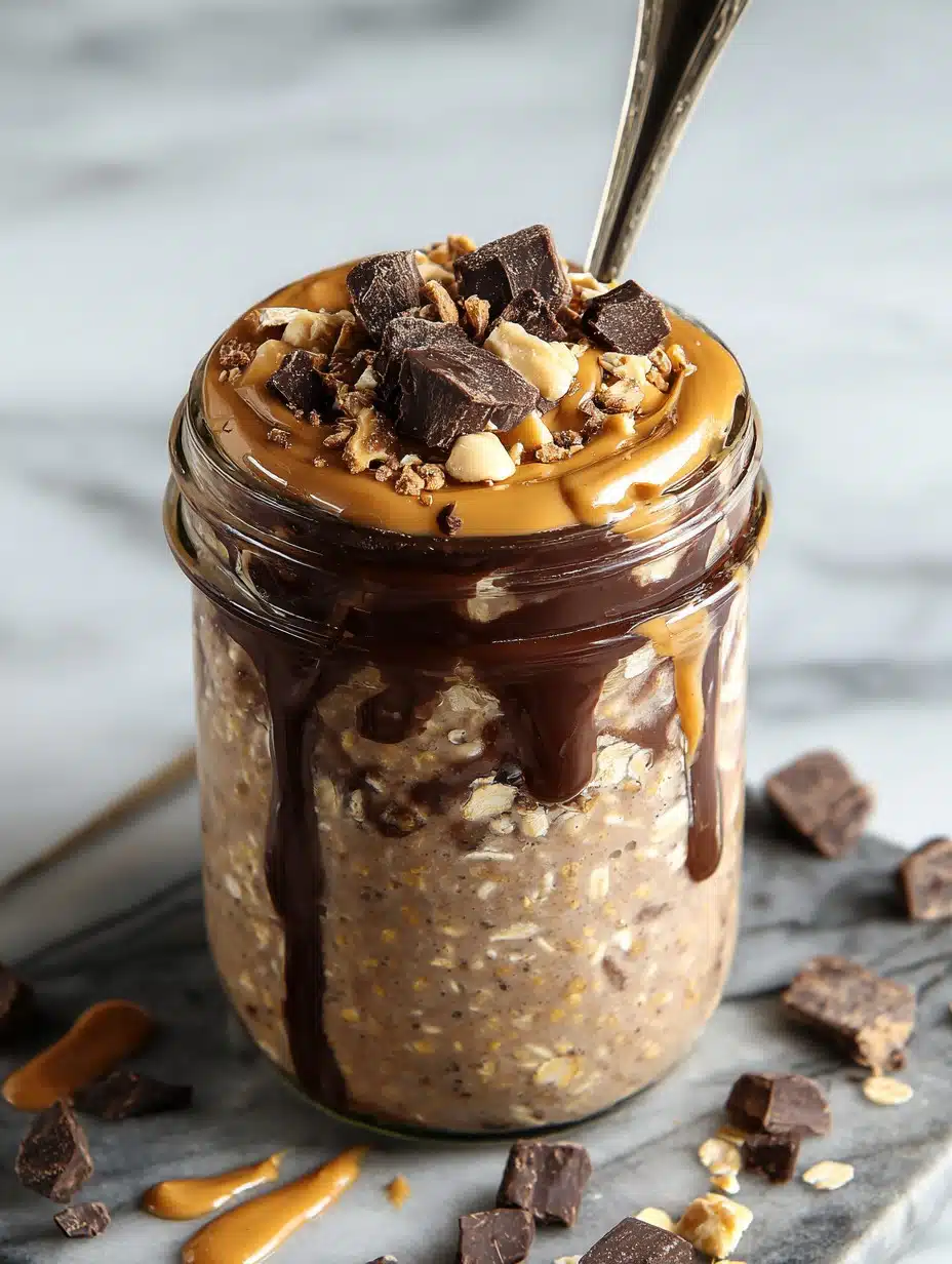 Chocolate Peanut Butter Overnight Oats