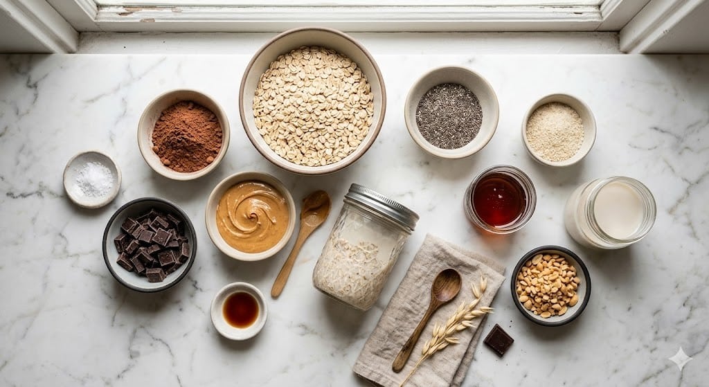 Chocolate Peanut Butter Overnight Oats