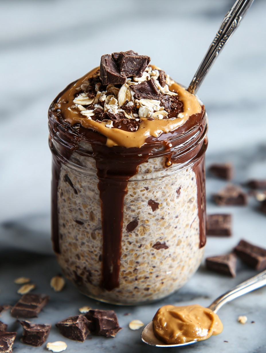Chocolate Peanut Butter Overnight Oats