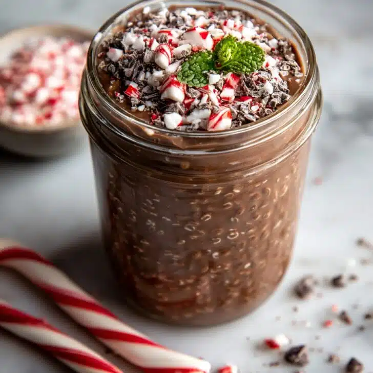 Chocolate Peppermint Overnight Oats