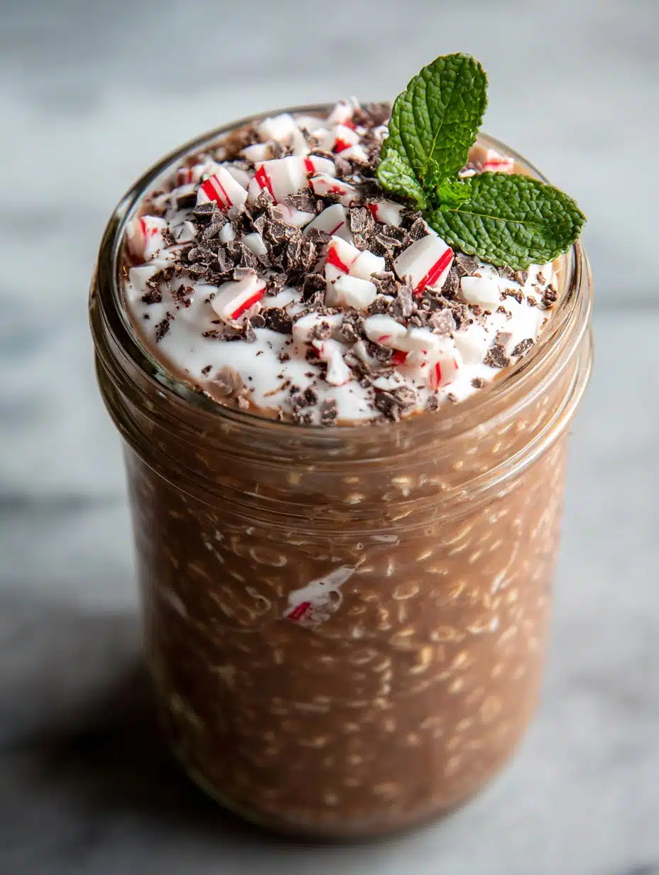 Chocolate Peppermint Overnight Oats