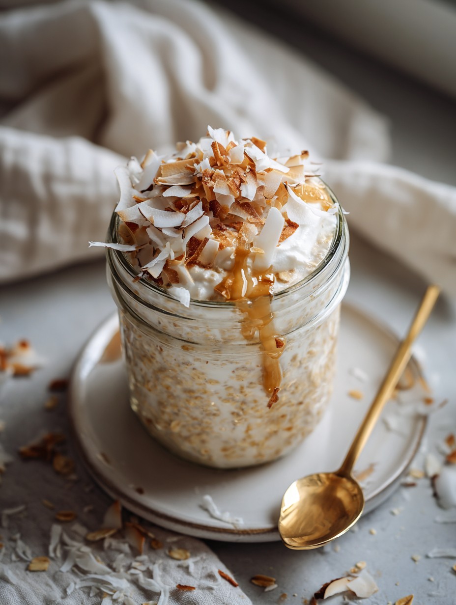 Coconut Cream Pie Overnight Oats