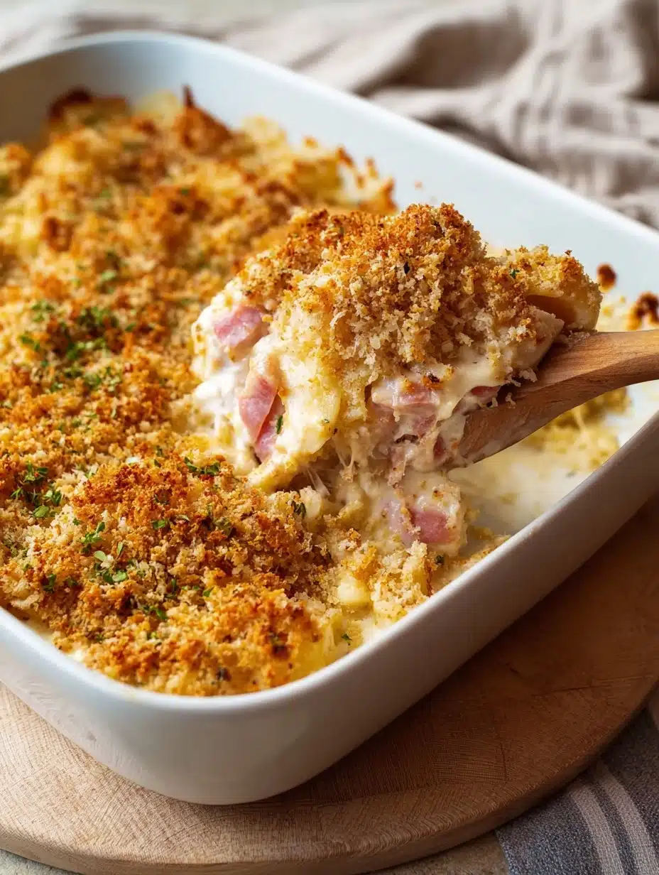 Creamy Chicken Cordon Bleu Casserole