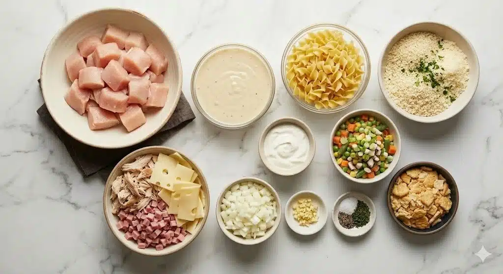 Creamy Chicken Cordon Bleu Casserole