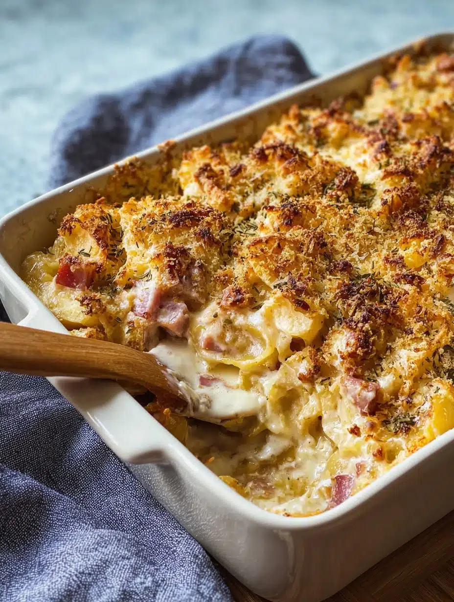 Creamy Chicken Cordon Bleu Casserole