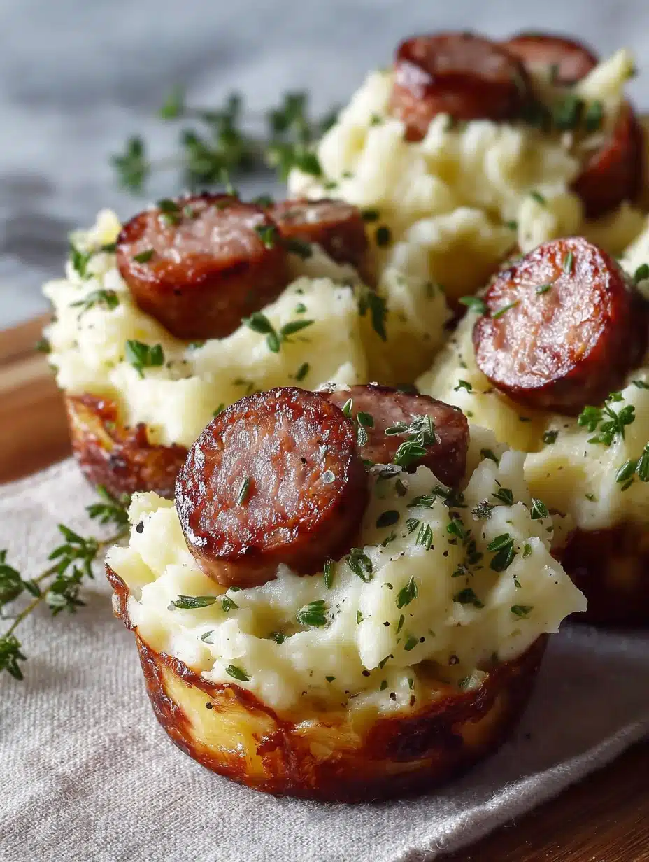 Crispy St. Patrick’s Irish Sausages and Mashed Potatoes Cups