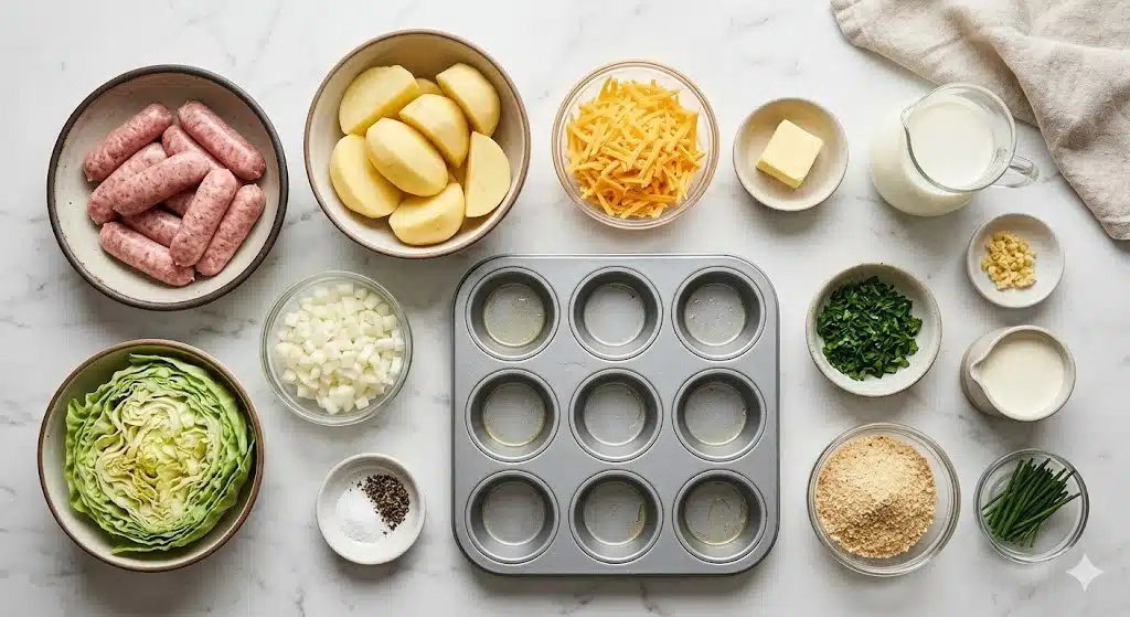 Crispy St. Patrick’s Irish Sausages and Mashed Potatoes Cups