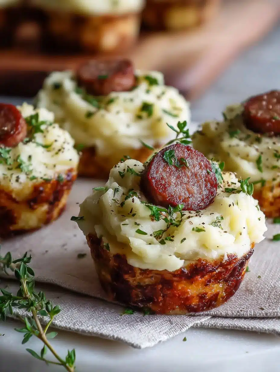 Crispy St. Patrick’s Irish Sausages and Mashed Potatoes Cups