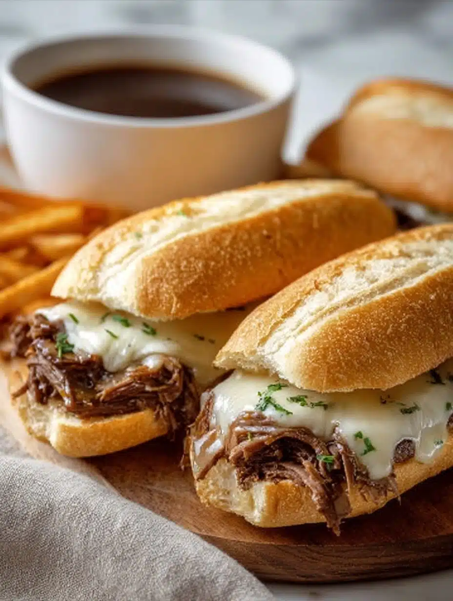 Crockpot French Dip Sandwiches