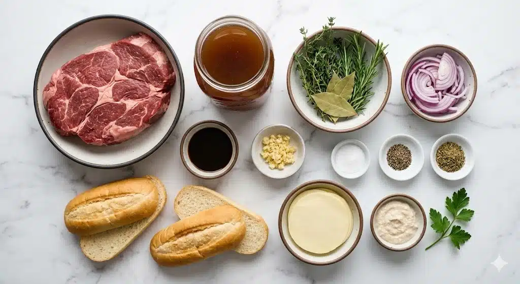 Crockpot French Dip Sandwiches