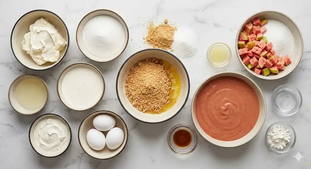 Decadent Guava Cheesecake with Fruity Guava Compote Bliss