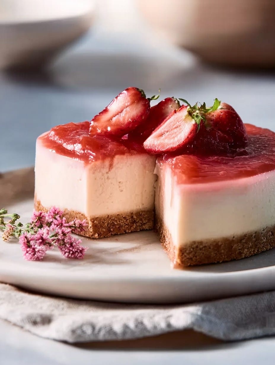 Decadent Guava Cheesecake with Fruity Guava Compote Bliss
