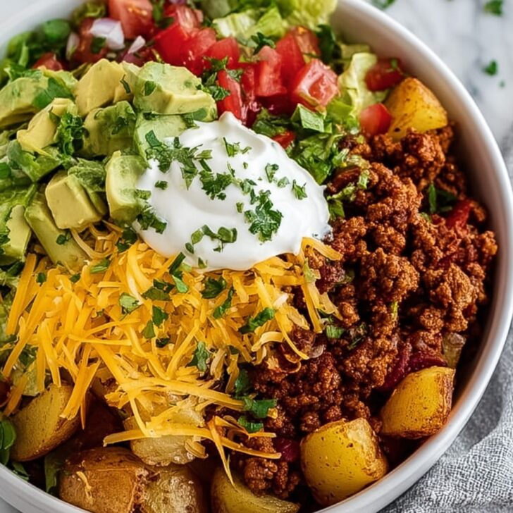 Easy Loaded Potato Taco Bowl