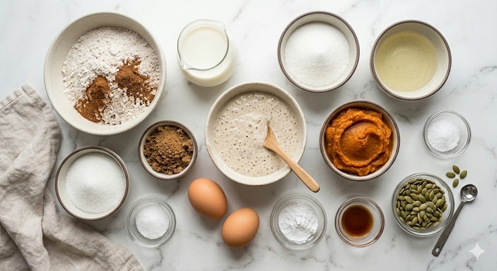 Easy Sourdough Pumpkin Muffins