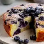 Fluffy Greek Yogurt Blueberry Cake
