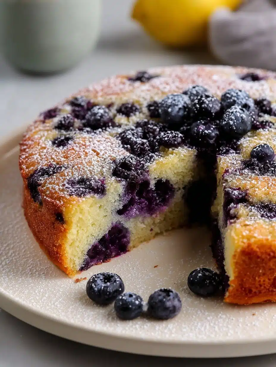 Fluffy Greek Yogurt Blueberry Cake