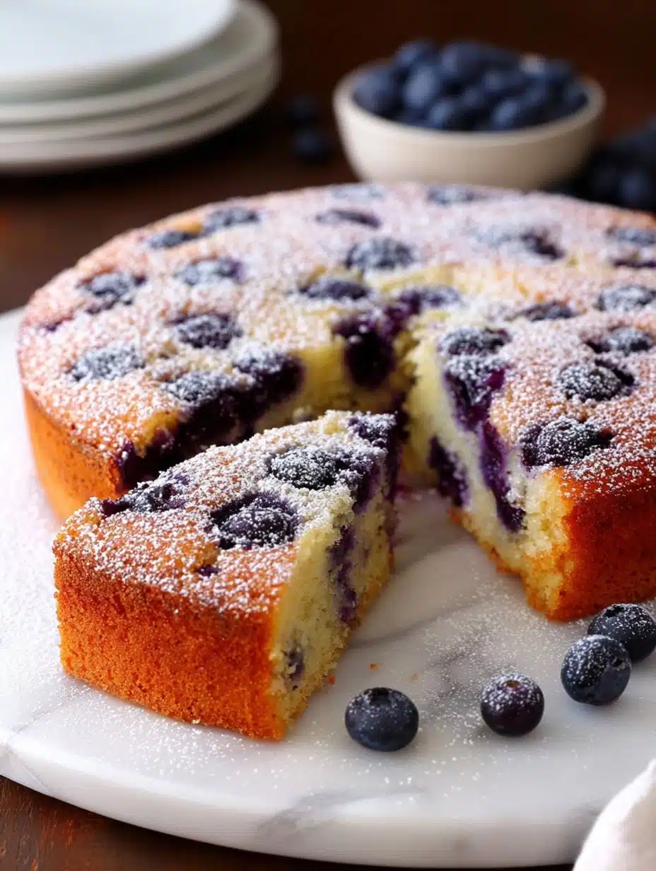 Fluffy Greek Yogurt Blueberry Cake