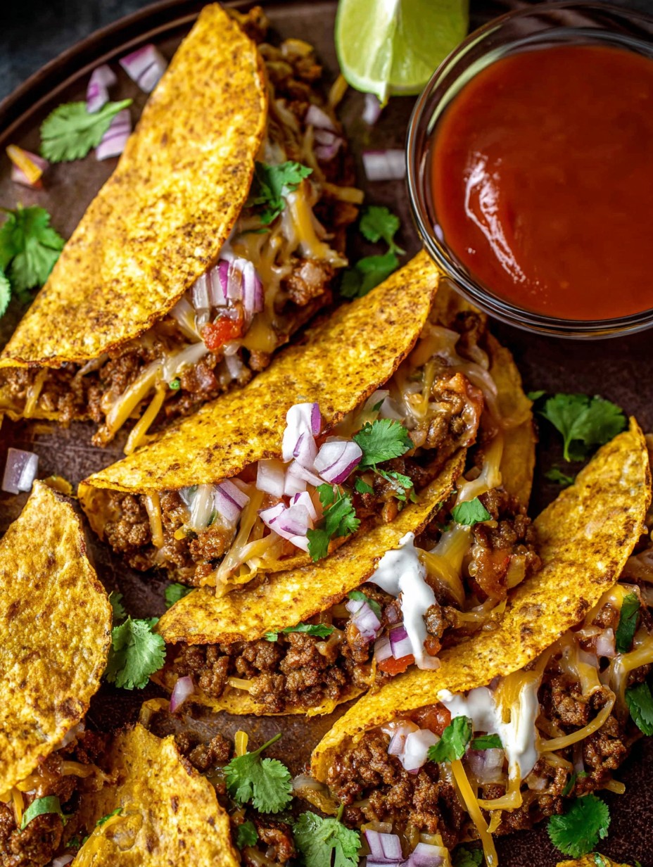 Ground Beef Baked Tacos