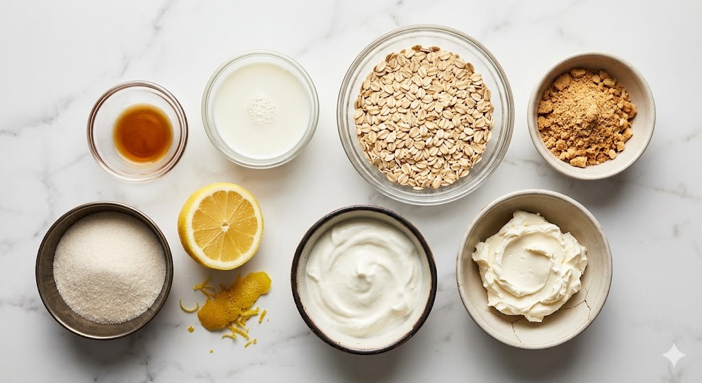 Lemon Cheesecake Overnight Oats