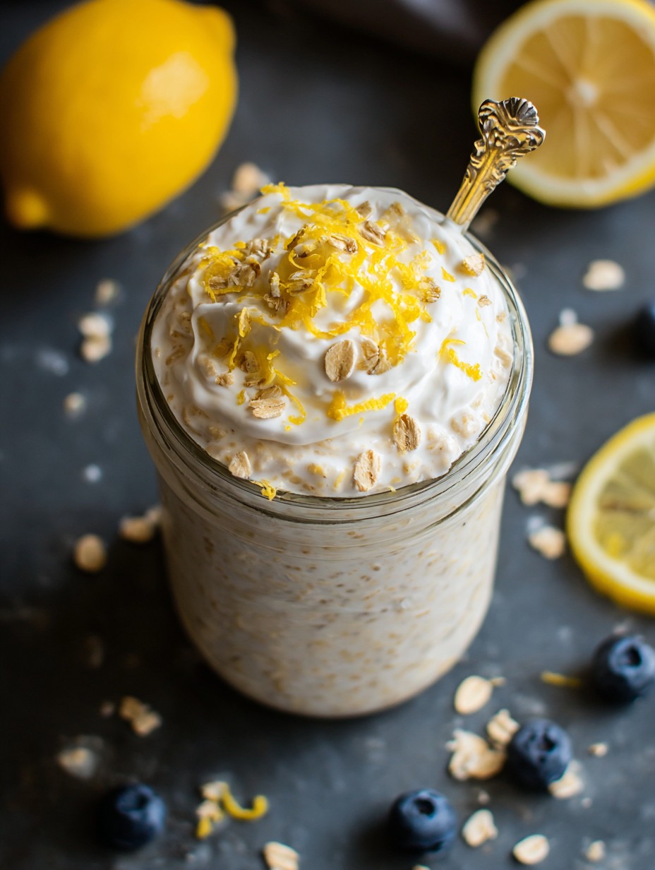 Lemon Cheesecake Overnight Oats