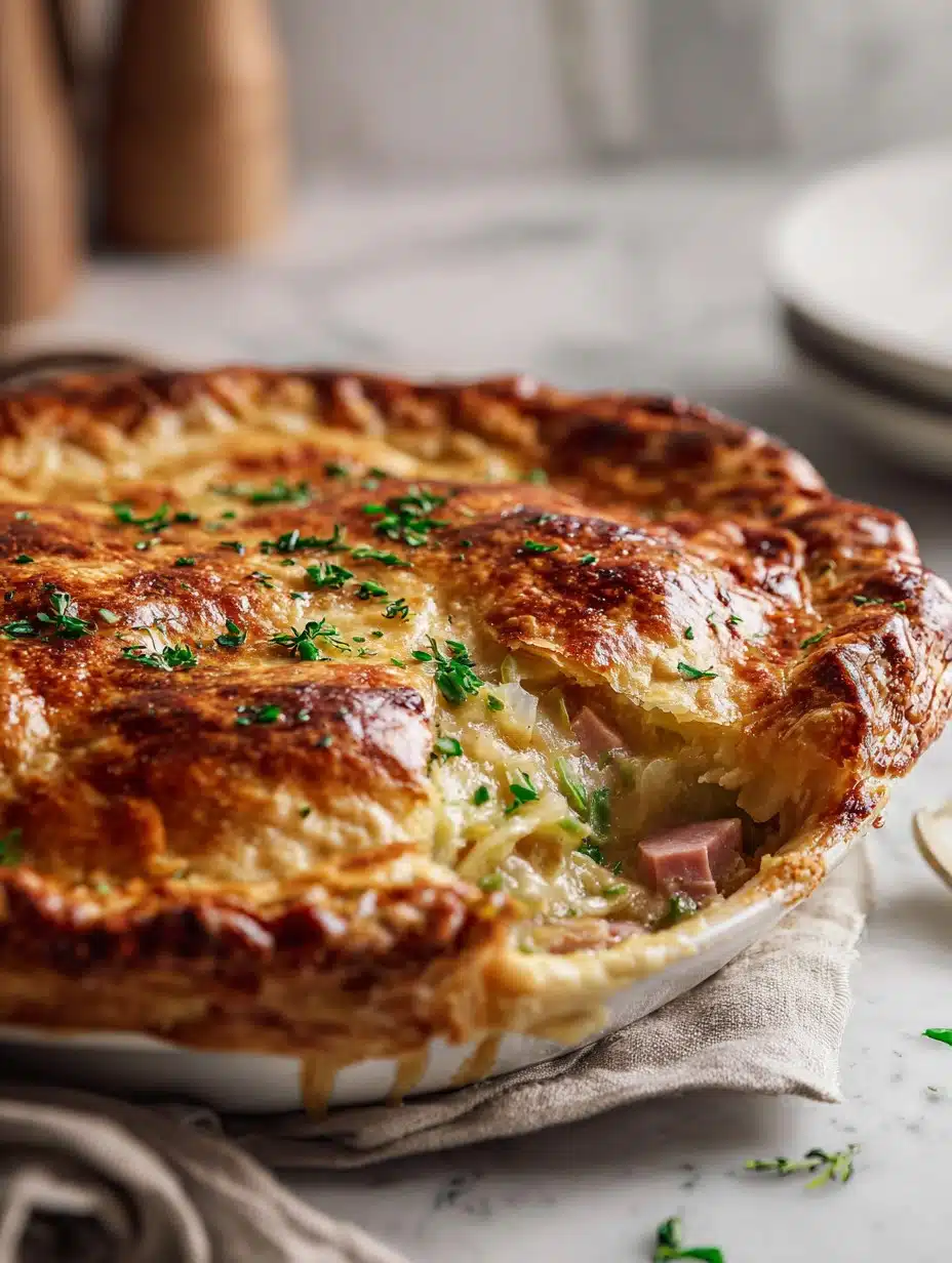 Lucky Irish Ham and Cabbage Pie