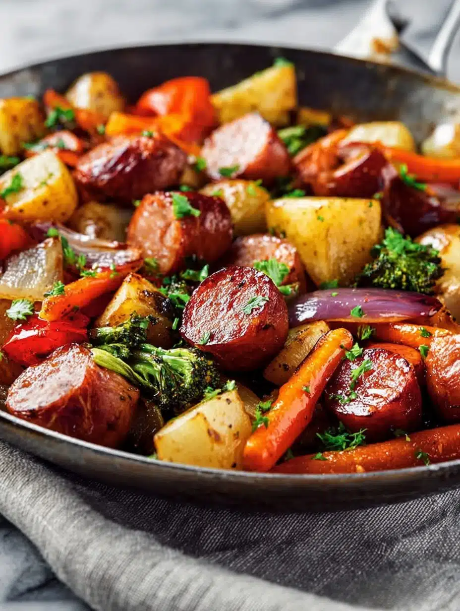 One-Pan Honey Garlic Kielbasa & Veggies: Easy Family Delight