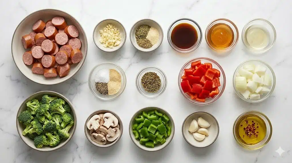 One-Pan Honey Garlic Kielbasa & Veggies: Easy Family Delight