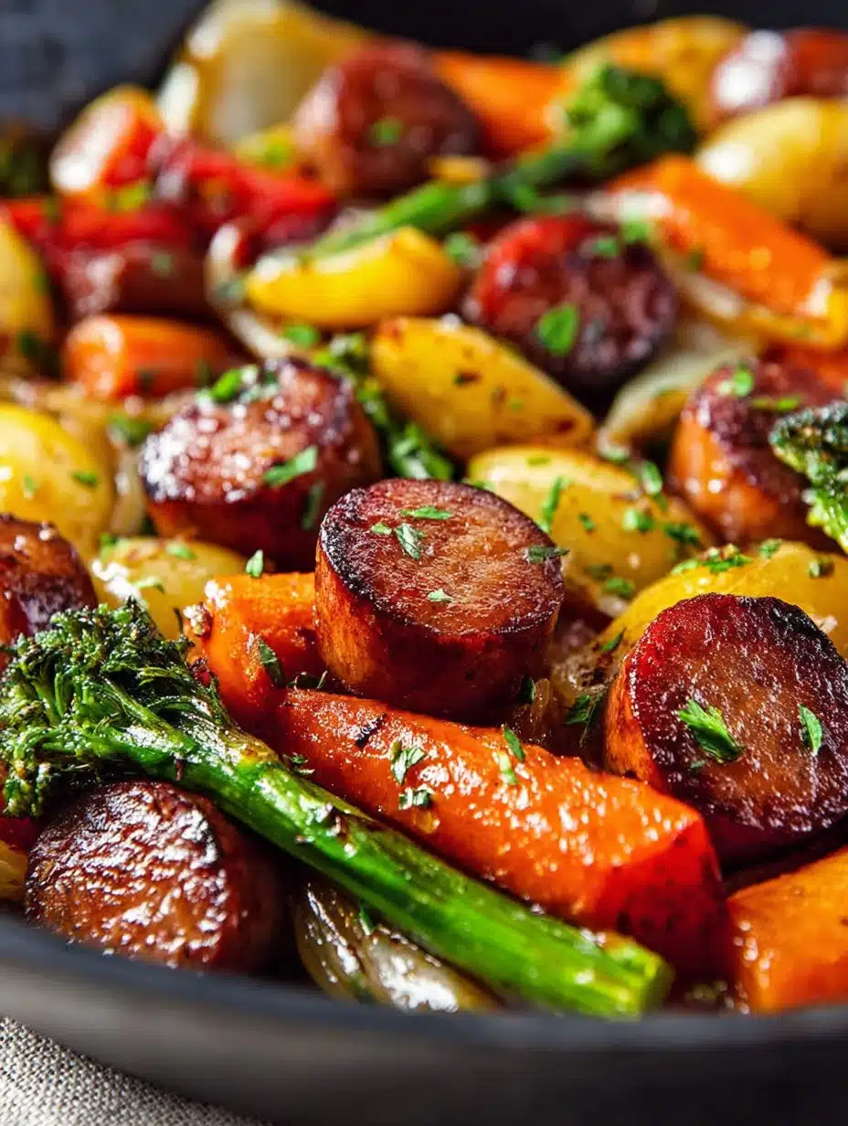 One-Pan Honey Garlic Kielbasa & Veggies: Easy Family Delight