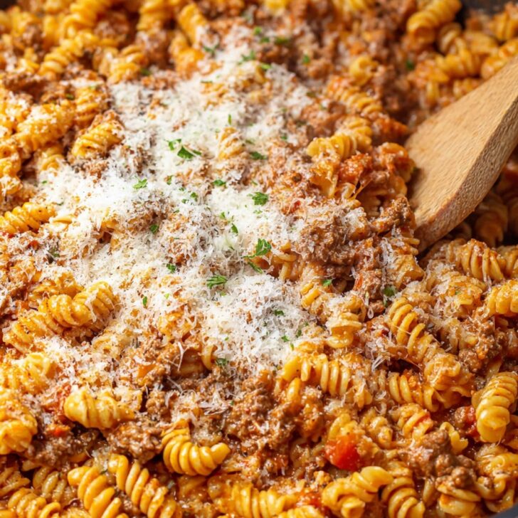 One Pot Creamy Ground Beef Pasta